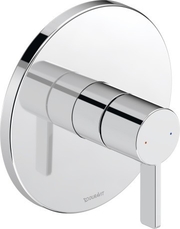 Duravit cмеситель однорычажный для душа скрытого монтажа, d-neo, de4210010010 цвет: хром