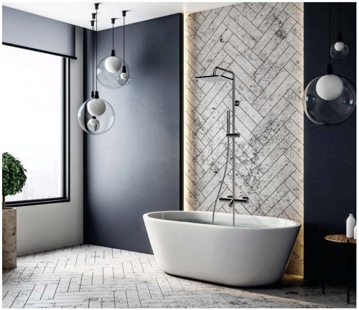 Bossini душевая стойка с термостатом для душа, верхним и ручным душем и шлангом, cosmo, хром арт. l10403.1.030