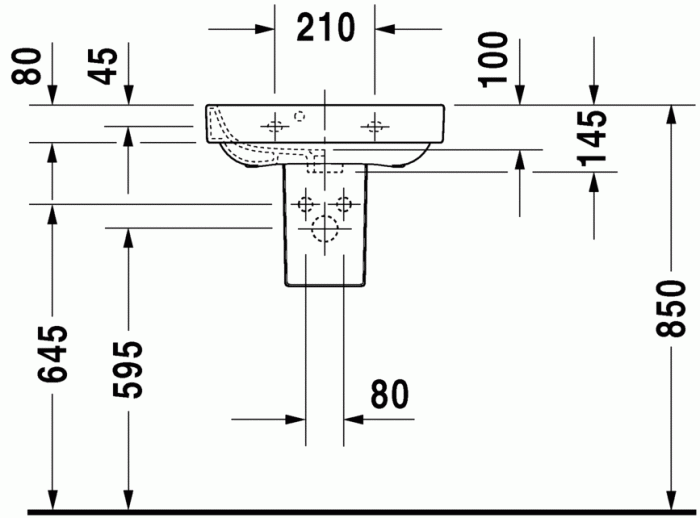 Duravit раковина подвесная 50х36см, happy d.2, 0709500000 цвет: белый