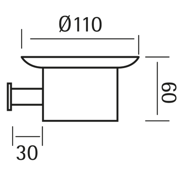 Cisal мыльница подвесная xi090600d1 xion, цвет: нержавеющая сталь