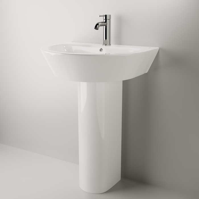 Ceramicanova подвесная раковины с пьедисталом trend, 115010 цвет: белый