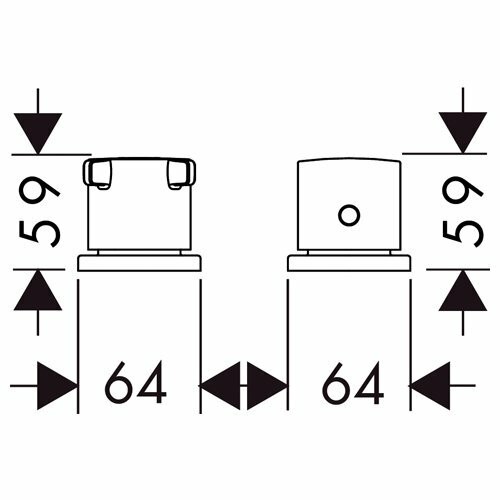 AXOR термостат на край ванны, Citterio E, хром арт. 36412000