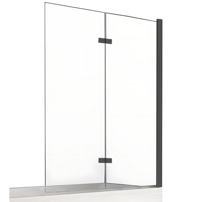 Шторка для ванны 120x140 r, New trendy New soleo black, черный арт. P-0044