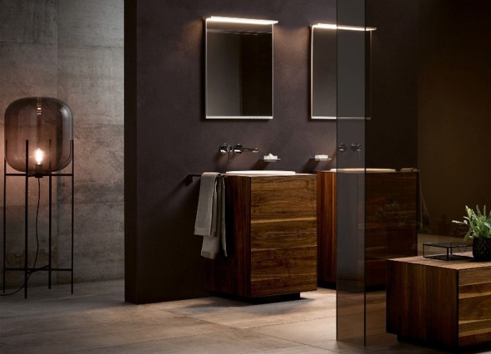 Keuco тумба под умывальник, 1050х400х535 мм отверстие слева 1 ящик фасад и, edition lignatur, арт. 33341 800111