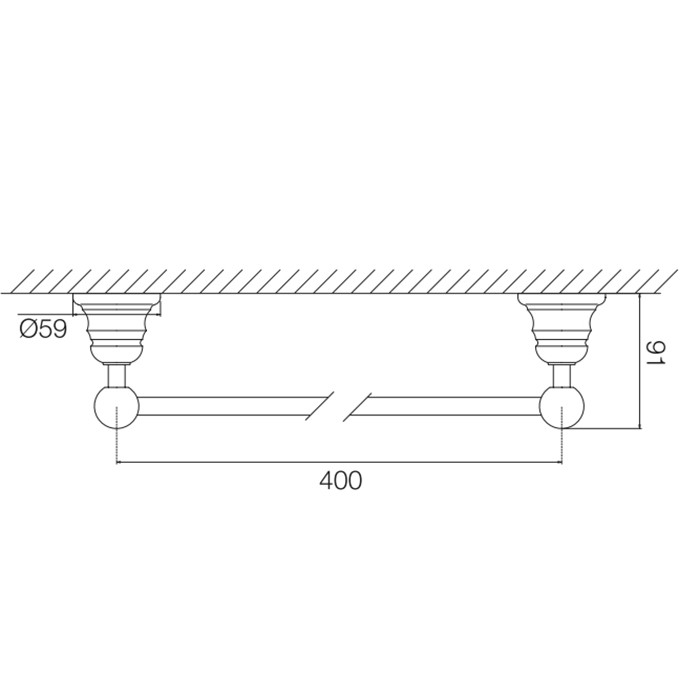 Fima Carlo Frattini полотенцедержатель 40см., подвесной, accessori, золото арт. f6060/40or