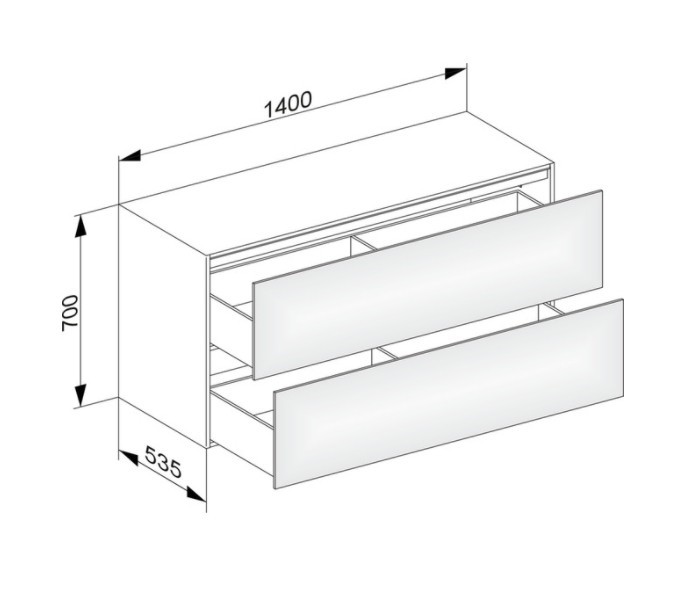 Keuco боковая тумба с двумя выдвижными фронтами, edition 11, антрацит арт. 31327 390000