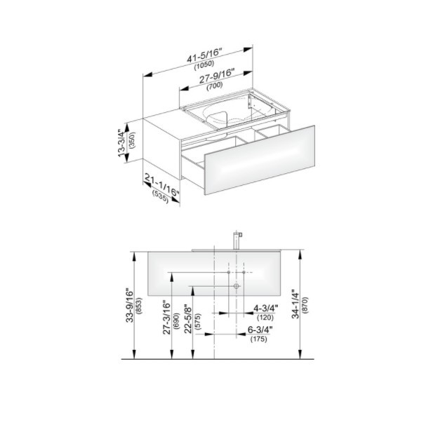 Keuco тумба подвесная под раковину справа с одним выдвижным фронтом, edition 11, кашемир арт. 31154 180000