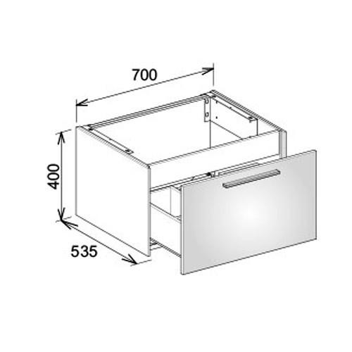 Keuco тумба под умывальник, royal 60, кашемир матовый арт. 32141 450000