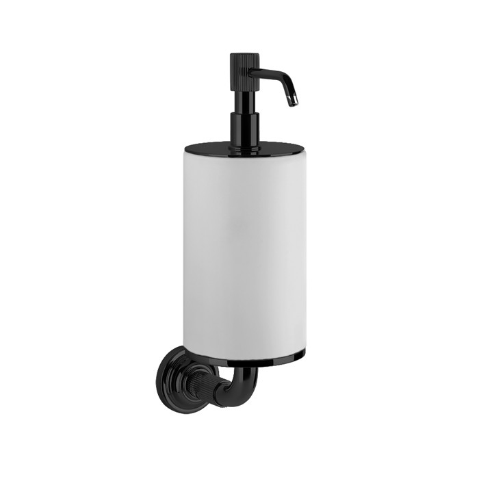 Gessi Дозатор для жидкого мыла подвесной, Venti20, 65413#299 цвет: белый, фурнитура черный матовый
