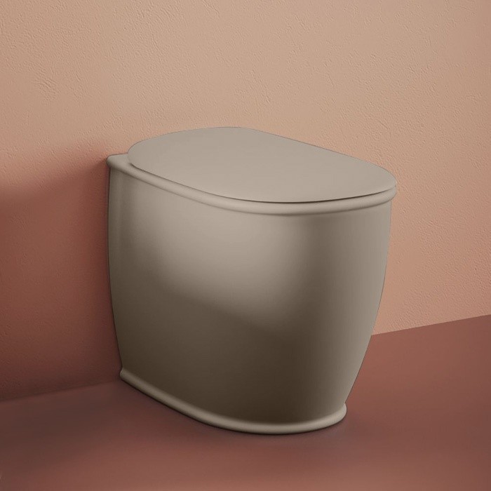 ArtCeram унитаз напольный, безободковый, atv002 41 00 atelier цвет: серый матовый