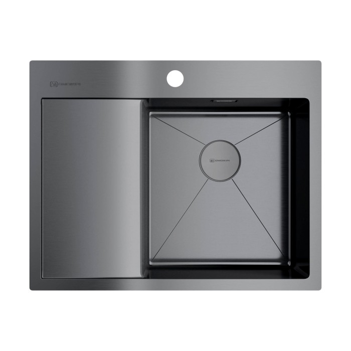 Omoikiri кухонная мойка Akisame 65-R, вороненая сталь арт. 4973098