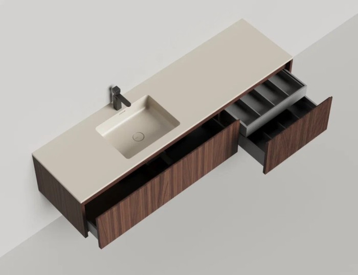 Salini подвесная тумба 1800, domino, 27d218in цвет: коричневый