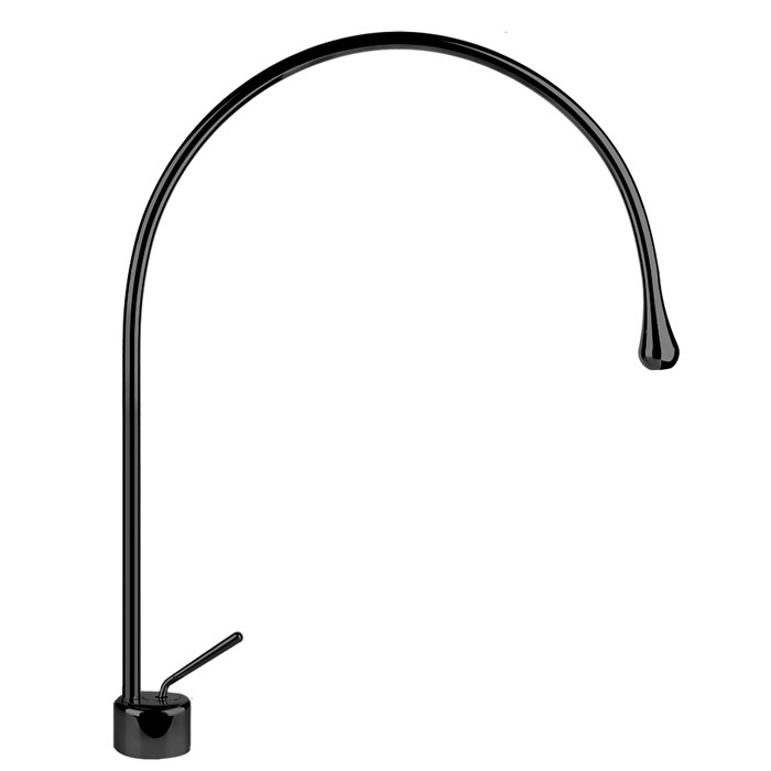 Gessi Смеситель для раковины на 1 отверстие, излив 387мм R=197, Goccia, 33603#299 цвет: черный