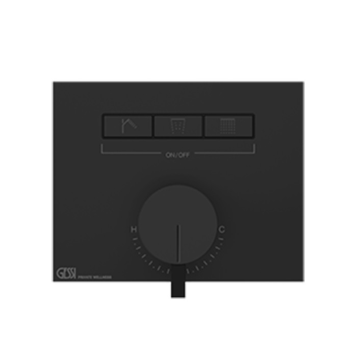 Gessi Смеситель для душа, с включением до 3 источников одновременно, Hi Fi, 63081#706 цвет: black metal pvd