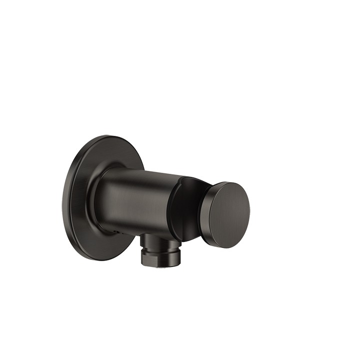 Gessi Вывод воды с держателем для душевой лейки на 1/2", Inciso, 58161#299 цвет: black xl