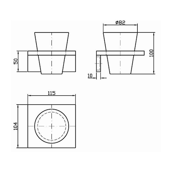 Zucchetti стакан для зубных щеток, подвесной, aguablu, хром/матовое стекло арт. zac413