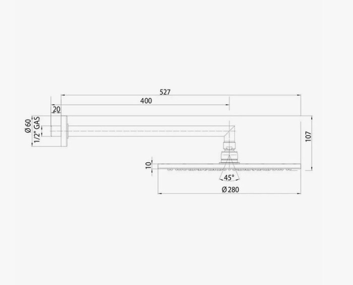 Bossini верхний душ 1 режим 1 режим струи, золото, cosmo, золото арт. h70596i.021
