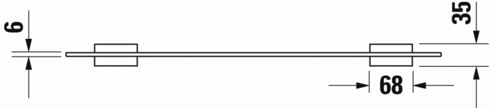 Duravit полка для ванной, karree, 0099501000 цвет: хром