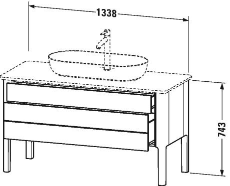 Duravit тумба напольная под столешницу скандинавский, luv, lu956603939 цвет: скандинавский белый