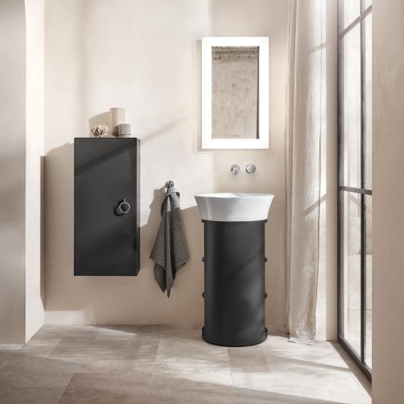 Duravit тумба напольная 750 мм х 410 мм, white tulip, wt42390h5h1 цвет: графит глянцевый/дуб натуральный