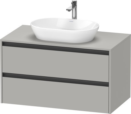 Duravit тумба подвесная под раковину 550 мм х 1000 мм х 568 мм, ketho.2, k24896007070000 цвет: бетонно-серый матовый