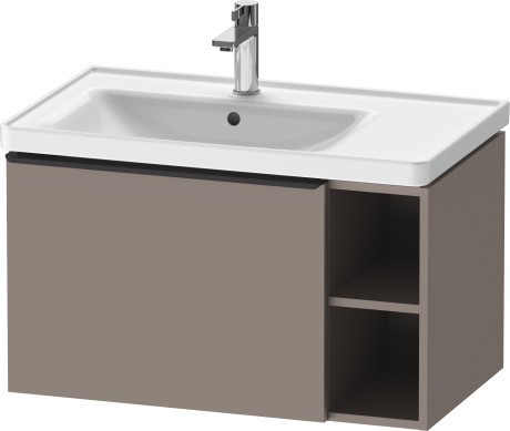 Duravit тумба подвесная под раковину de4258014343 784 мм х 452 мм, d-neo, de425804343 цвет: базальт матовый