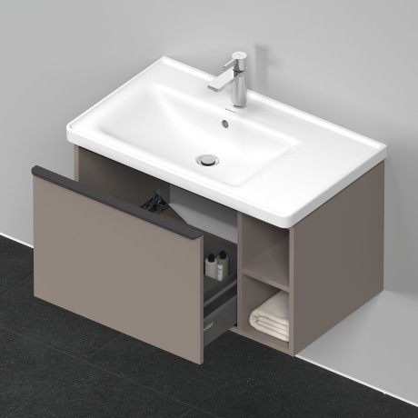 Duravit тумба подвесная под раковину de4258014343 784 мм х 452 мм, d-neo, de425804343 цвет: базальт матовый