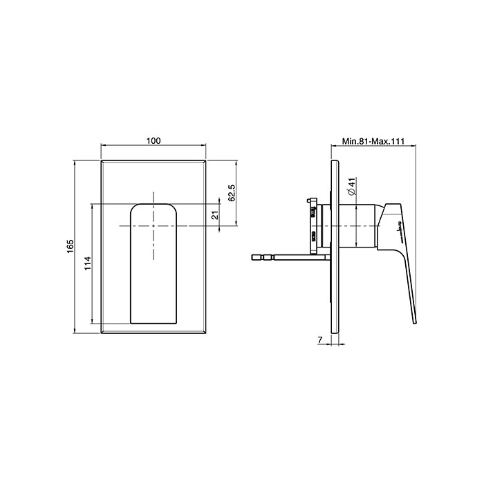 Fima Carlo Frattini смеситель для душа, на 1 источник, встраиваемый, fit, черный арт. f3389x1ns
