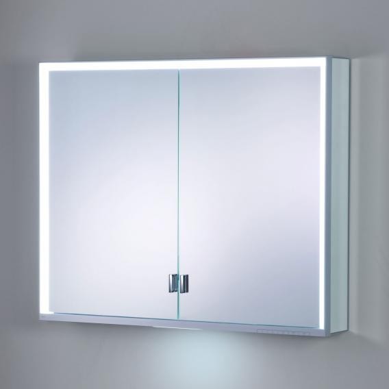 Keuco шкаф с подсветкой 800 мм х 735 мм, royal lumos, алюминий серебристый анодированный арт. 14302 172301