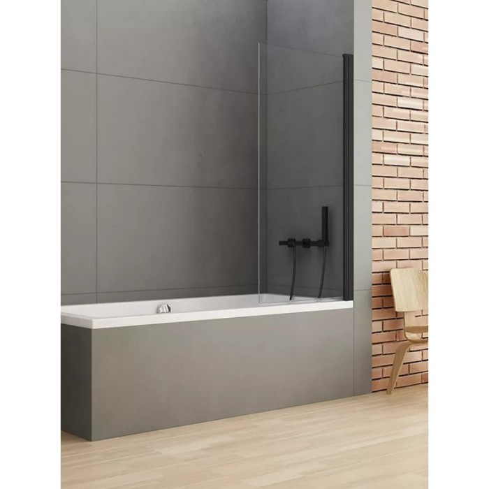 Шторка для ванны 50x140, New trendy New soleo black, черный арт. P-0068