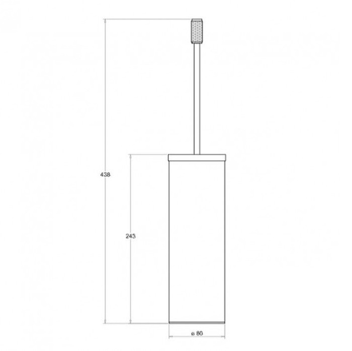 Ершик для унитаза, напольный, Bertocci Officina 01, золото матовое арт. 127 7522 5050