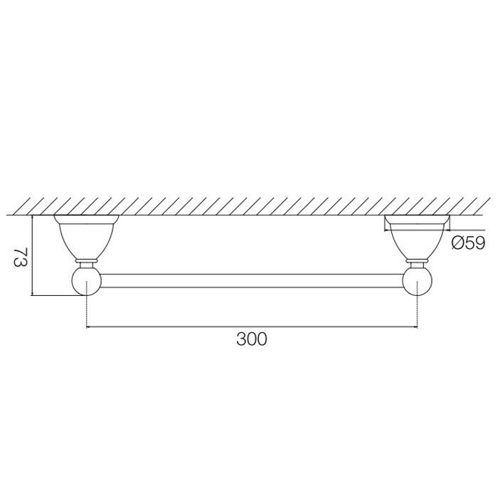 Fima Carlo Frattini полотенцедержатель 30см, подвесной, style, хром арт. f6040/30cr
