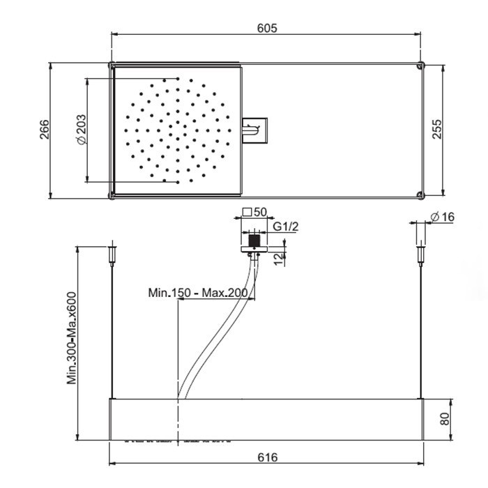 Fima Carlo Frattini верхний душ moove потолочного монтажа в белой матовой раме, передвижной модуль подачи воды wellness, хром арт. f2993bcr