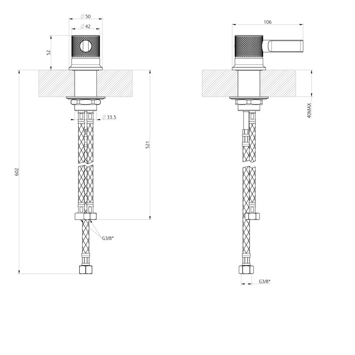Gessi Рычаг удаленного управления, Inciso, 58200#149 цвет: finox