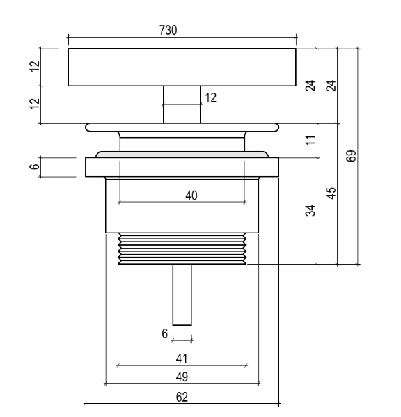 Salini донный клапан для раковины фиксированный, 16622wg цвет: глянцевый белый