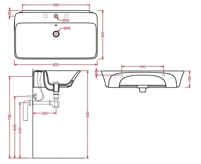 ArtCeram раковина для ванной комнаты, cwl003 01 10 cow цвет: белый глянцевый
