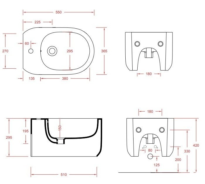 ArtCeram биде (подвесное), gib001 01 00 gio evolution цвет: белый глянцевый