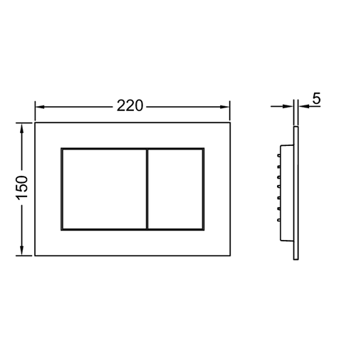 TECE панель смыва, хром глянцевый, now - 9240401
