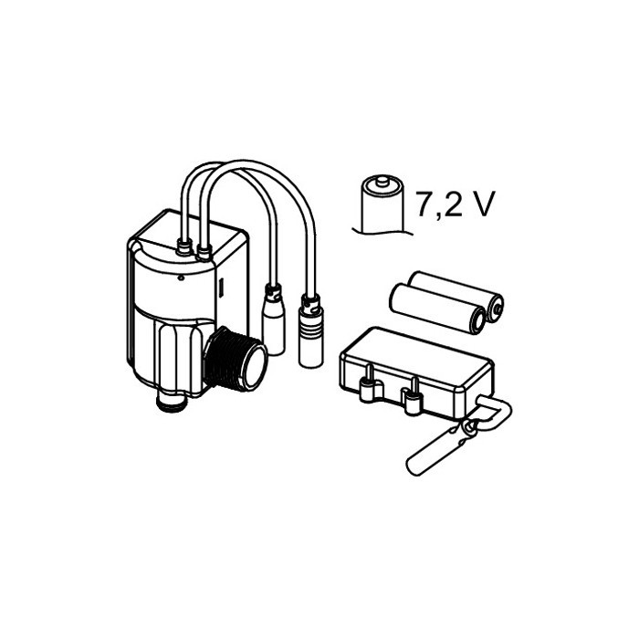 TECE картридж электромеханический, питание от батареи 7,2в, filo solid urinal - 9242091