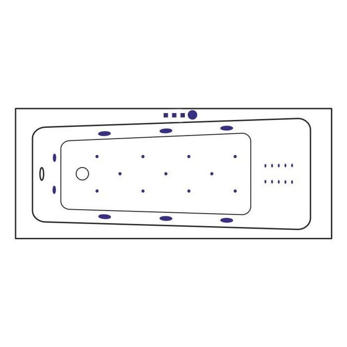 Ванна 160x70 ultra nano, Excellent Ava, хром арт. WAEX.AVA16.ULTRANANO.CR