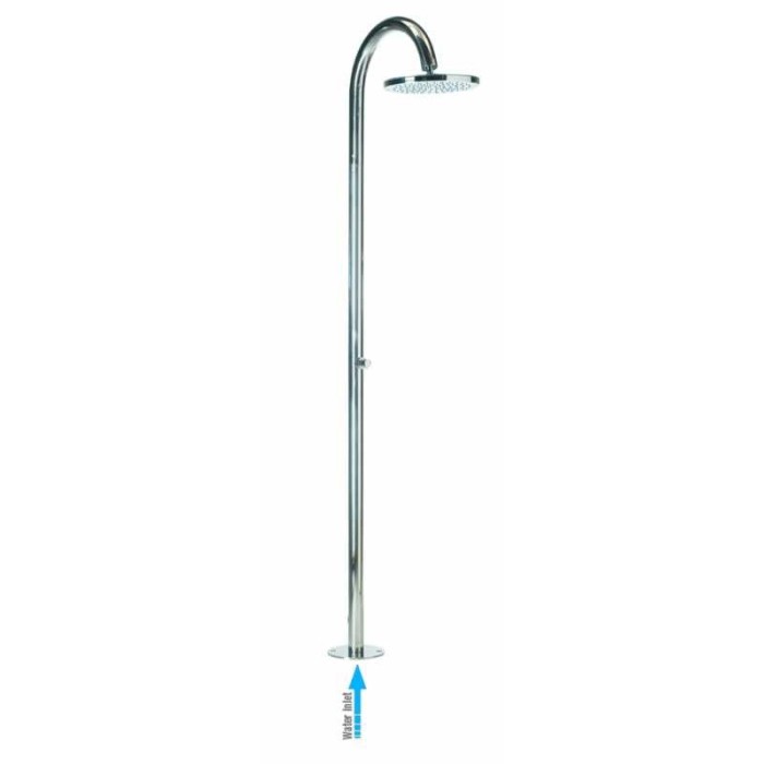 Bossini душевая колонна outdoor/indoor columns floor из нержавеющей стали, oki, хром арт. l00833.030