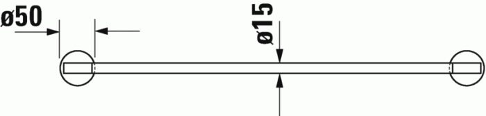 Duravit полотенцедержатель, starck t, 0099421000 цвет: хром