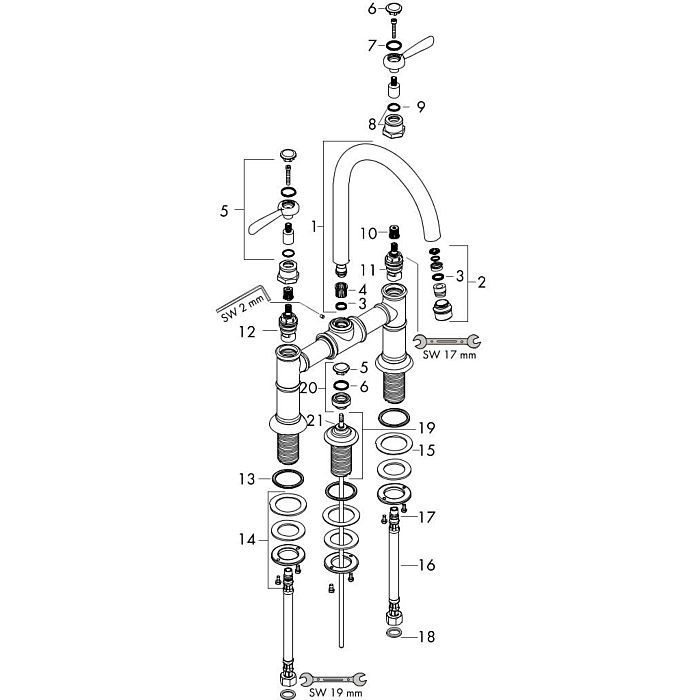 AXOR смеситель для раковины, Montreux, хром арт. 16511000
