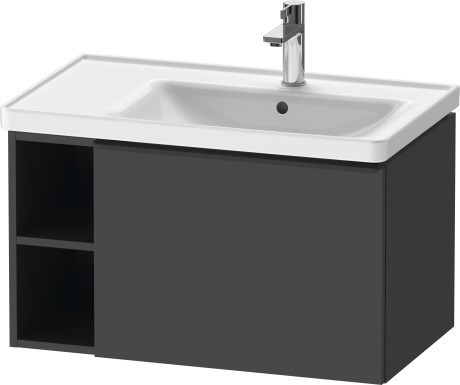 Duravit тумба подвесная под раковину 784 мм х 452 мм, d-neo, de425704949 цвет: графит матовый