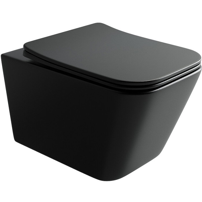 Ceramicanova подвесной унитаз с сиденьем metric, cn3007mb цвет: чёрный
