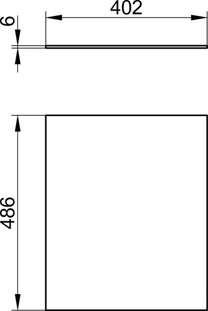 Keuco верхняя декоративныя панель для тумбы 400 мм, edition 90, арт. 39024 309000