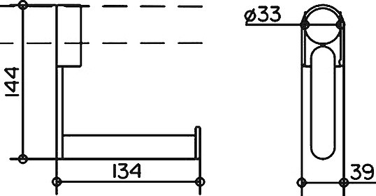 Keuco держатель туалетной бумаги на угловых поручнях, plan care, хром арт. 34962 010000
