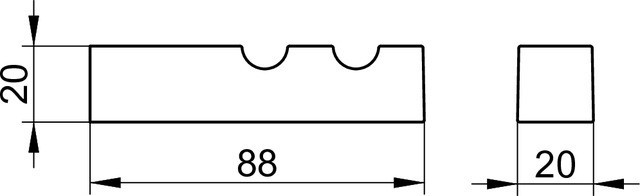 Keuco крючок для полотенца двойной square 19115 010000, edition 90 square, хром арт. 19115 010000