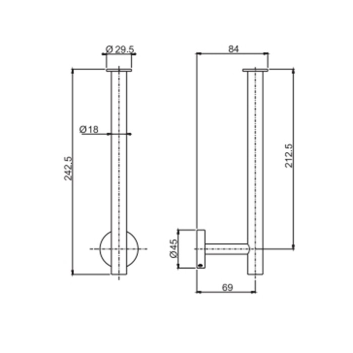 Fima Carlo Frattini держатель для туалетной бумаги, подвесной, spillo steel, сталь арт. f6095/2inox