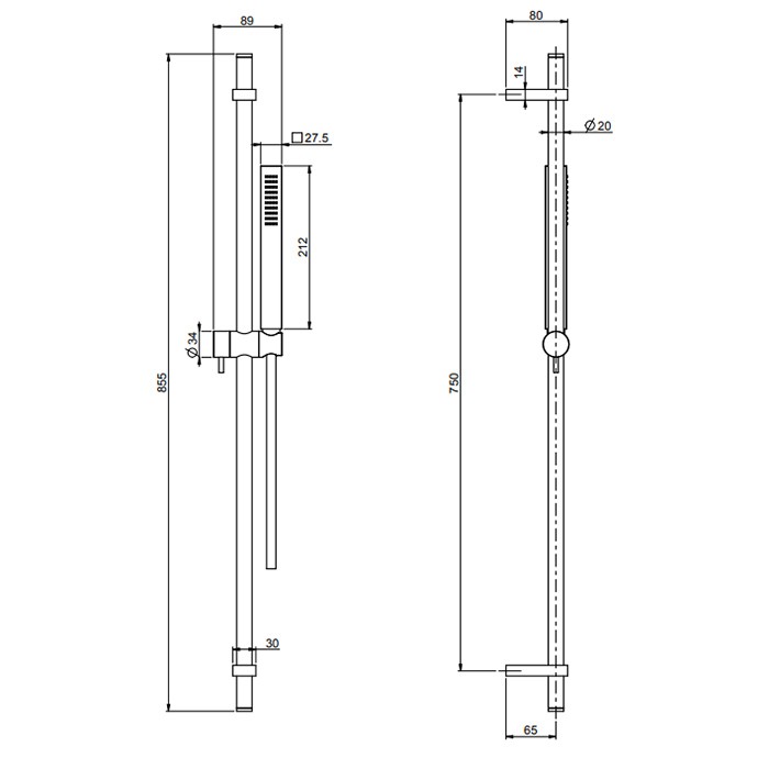 Fima Carlo Frattini душевая штанга с ручным душем и шлангом 1500 мм. wellness, хром арт. f2218cr